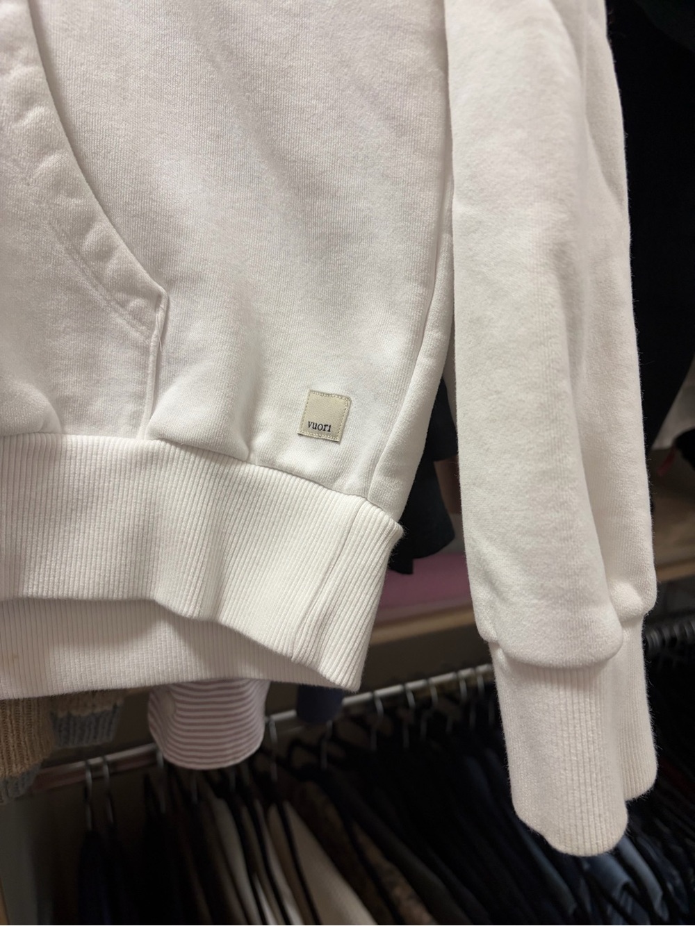 Vuori White Full-Zip Hoodie Sweatshirt - Picture 2 of 4